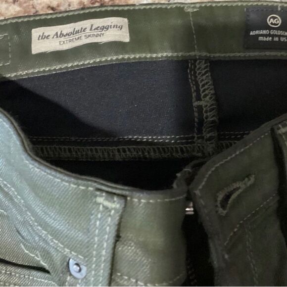 AG Jeans Women’s Size 26 Color Green Adriano Goldschmied Extremely Skinny - Picture 7 of 8